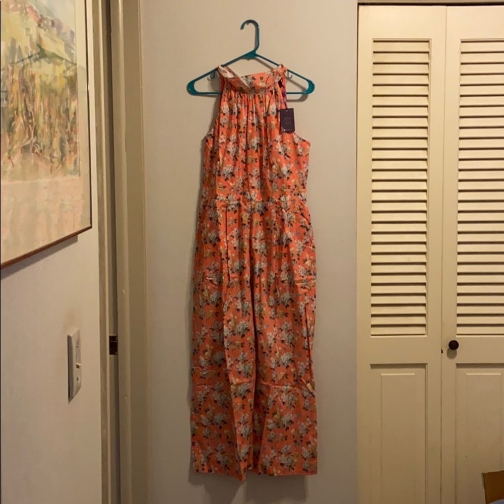 NEW with Tags J. Crew Floral Jumpsuit, Size 10 - Picture 2 of 7
